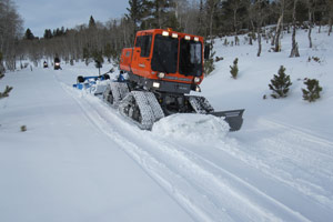 A St Lawrence County Trail being groomed