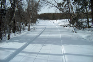 A freshly groomed trail in St Lawrence County